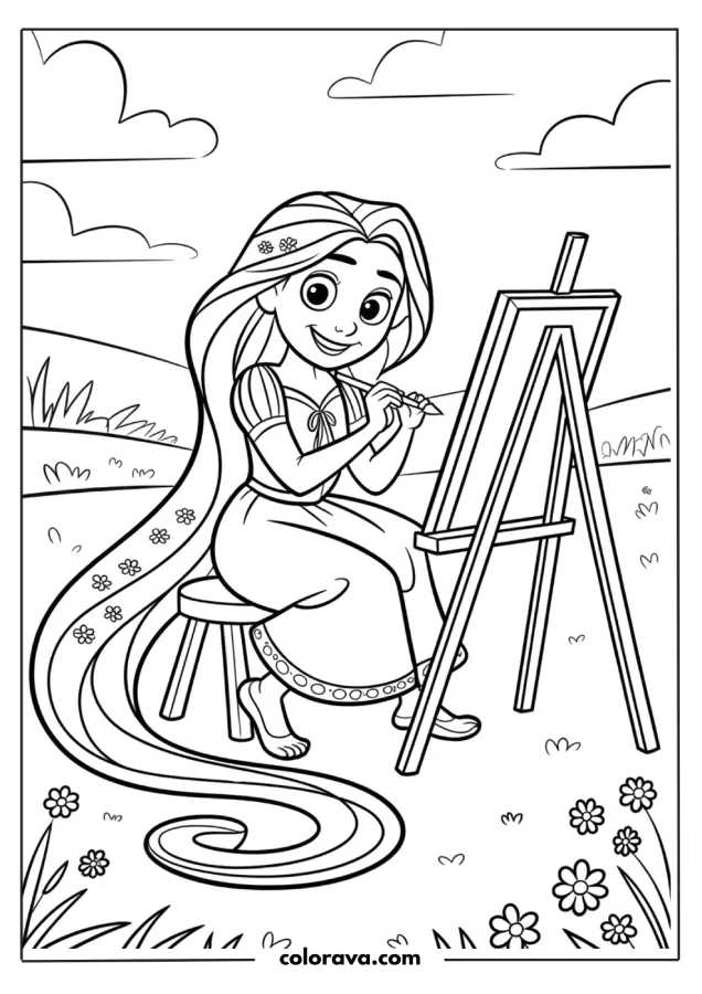 Rapunzel Coloring Pages