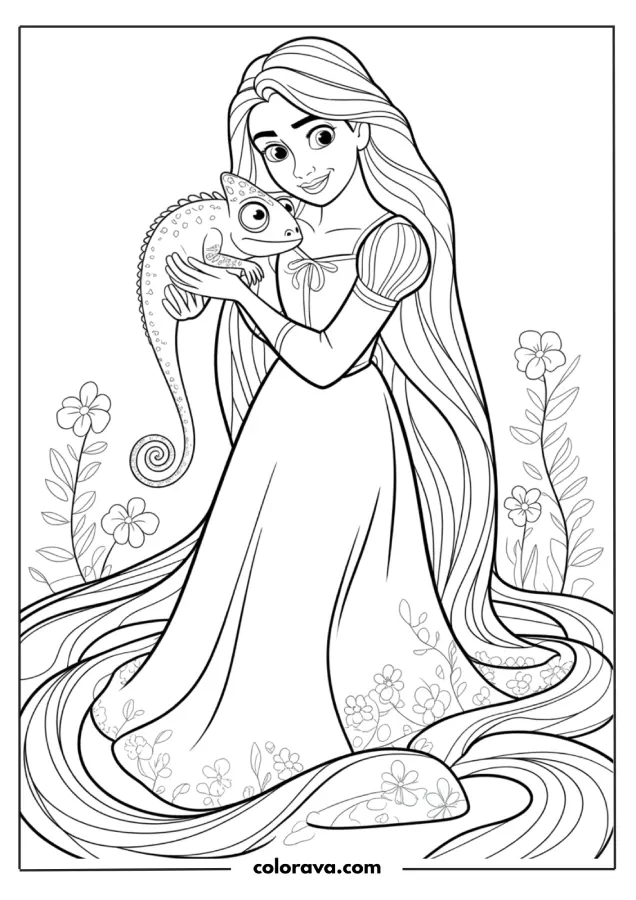 Rapunzel Coloring Pages