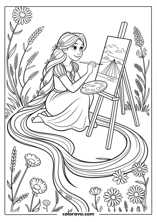 Rapunzel Coloring Pages