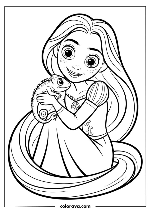Rapunzel Coloring Pages