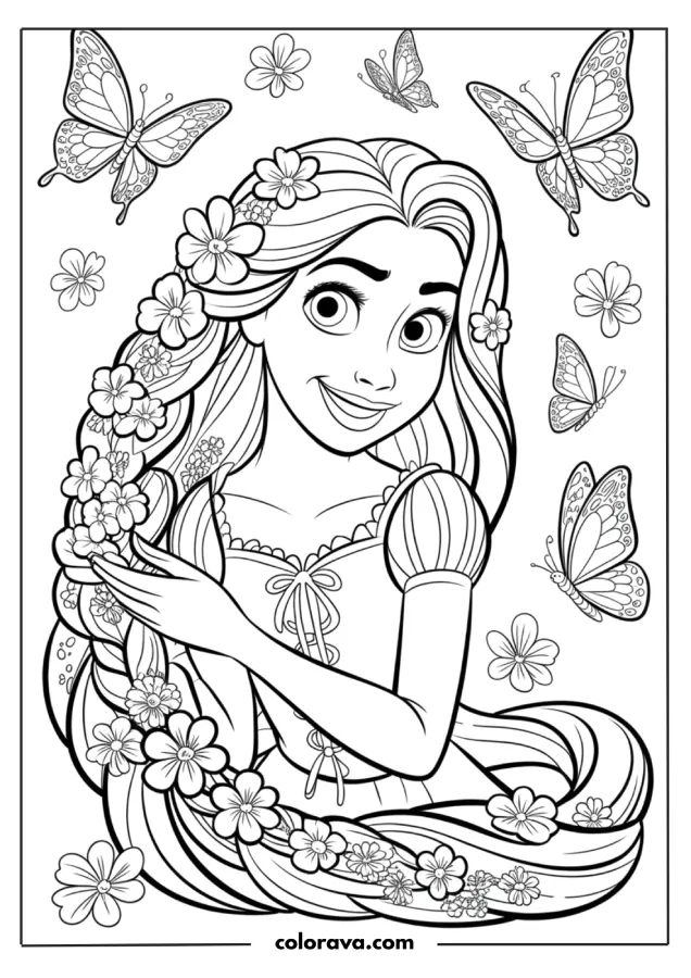 Rapunzel Coloring Pages