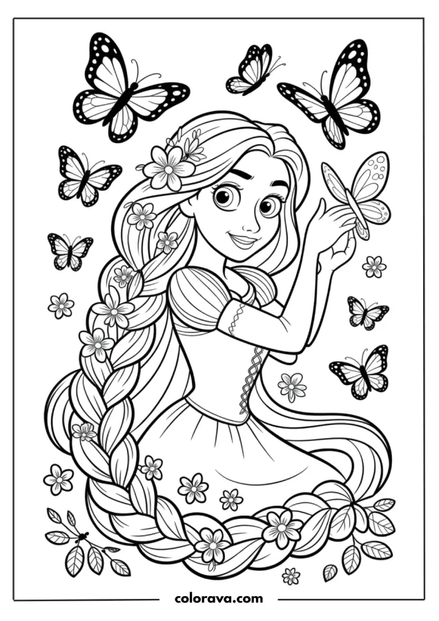 Rapunzel Coloring Pages