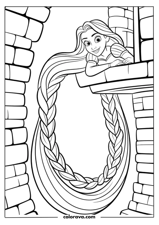 Rapunzel Coloring Pages