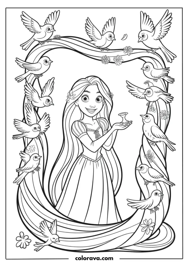 Rapunzel Coloring Pages