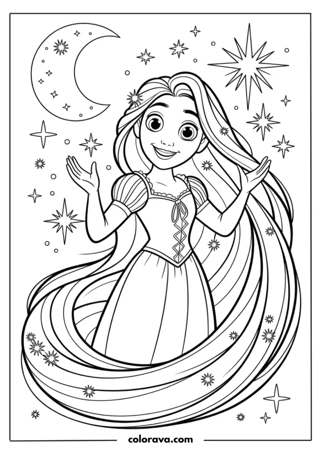 Rapunzel Coloring Pages