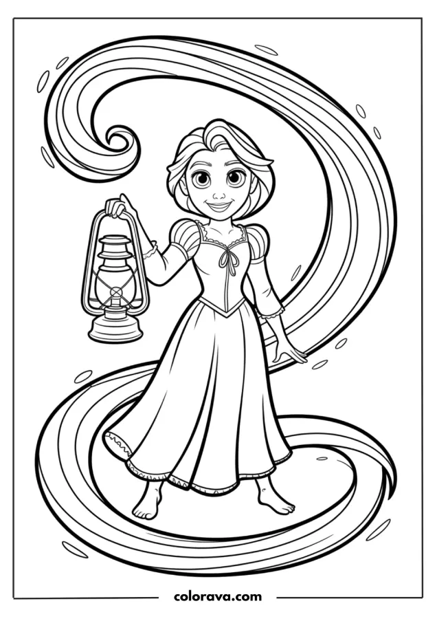 Rapunzel Coloring Pages
