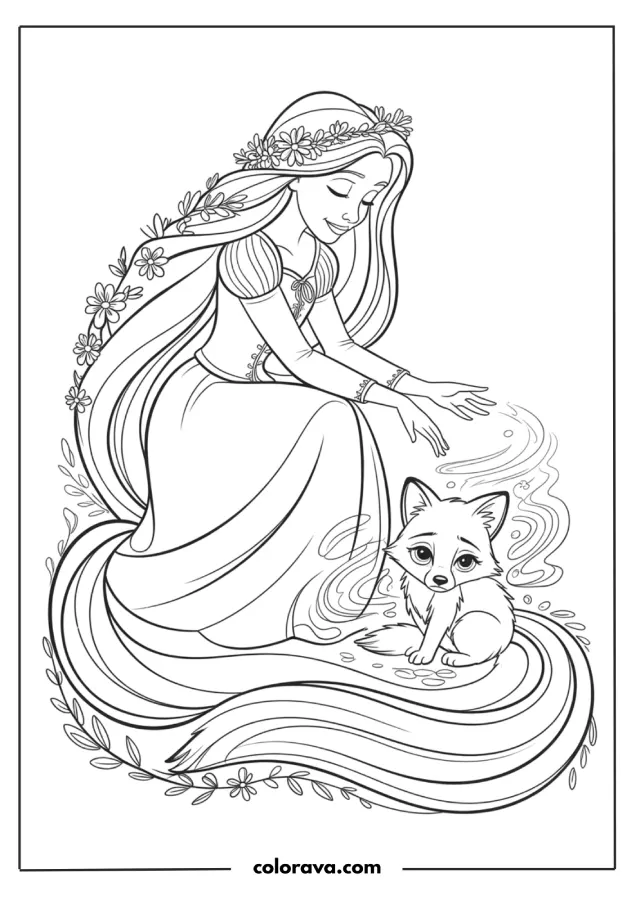 Rapunzel Coloring Pages