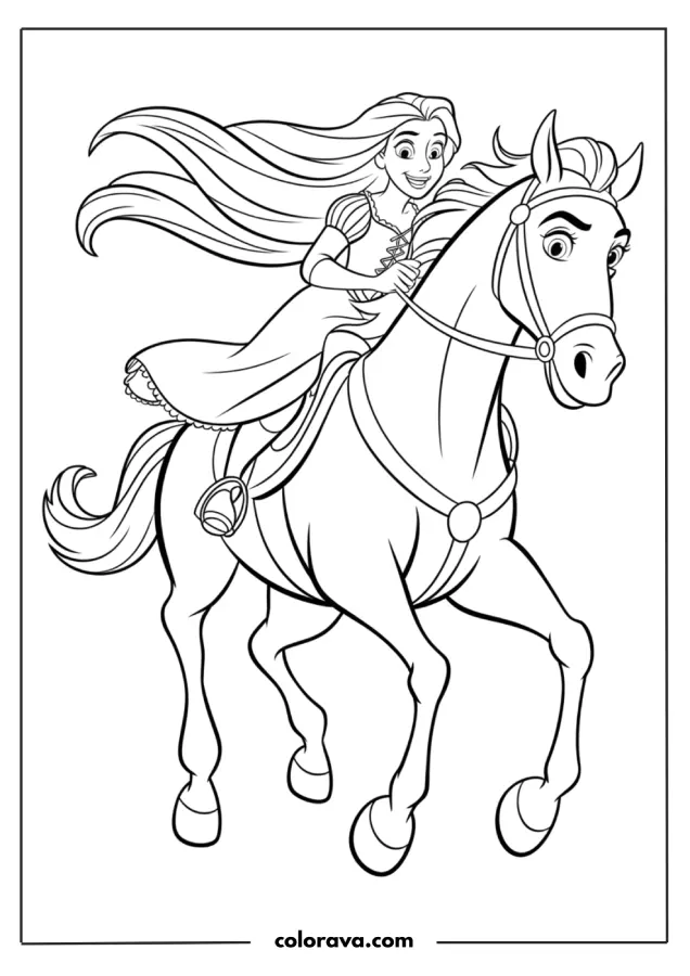 Rapunzel Coloring Pages