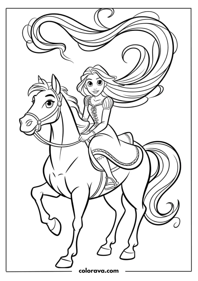 Rapunzel Coloring Pages