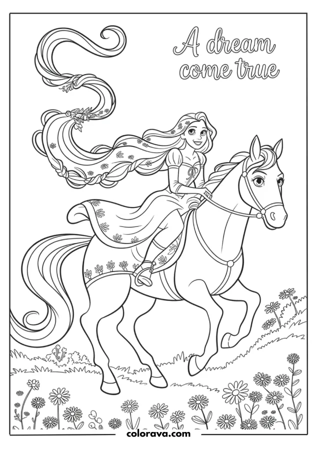 Rapunzel Coloring Pages