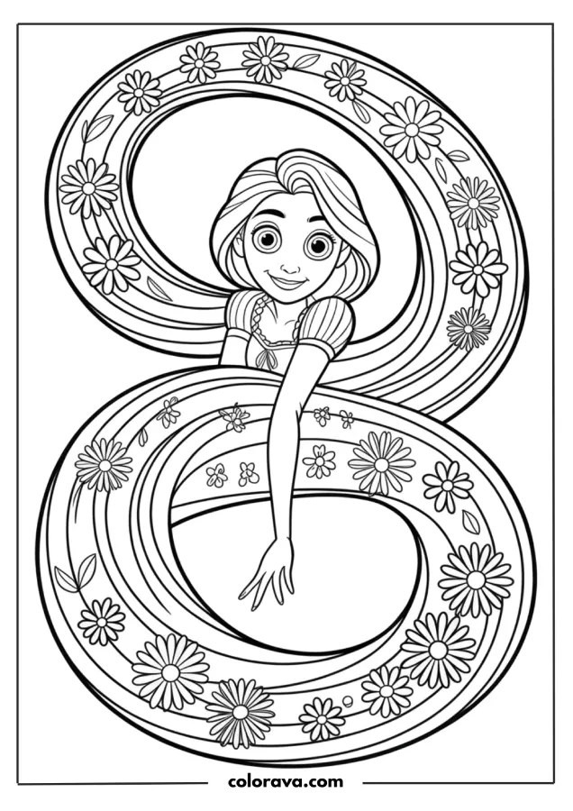 Rapunzel Coloring Pages