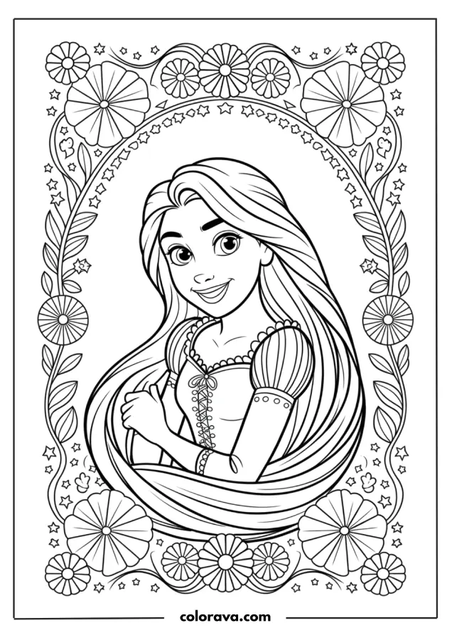 Rapunzel Coloring Pages