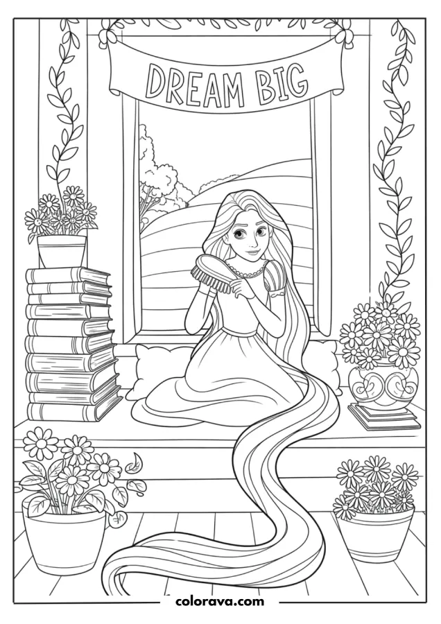 Rapunzel Coloring Pages