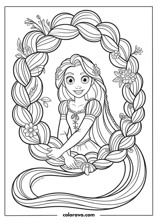 Rapunzel Coloring Pages
