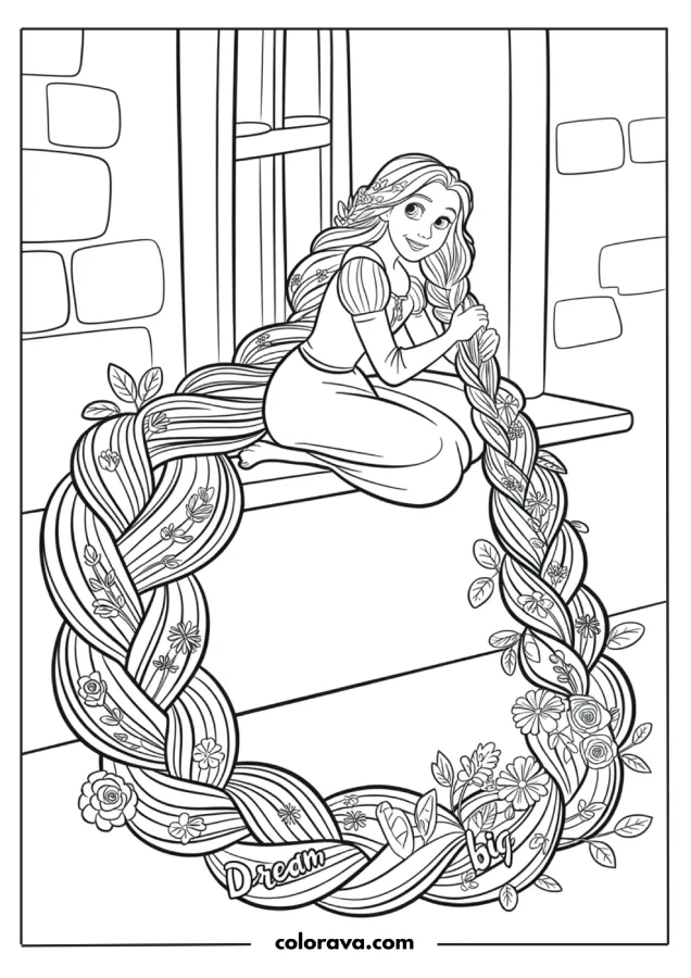 Rapunzel Coloring Pages