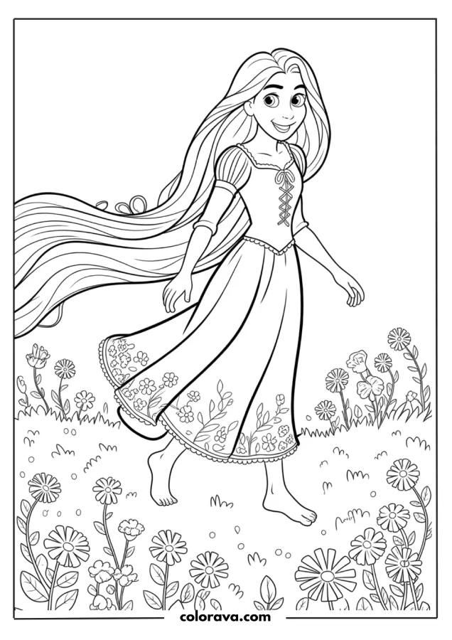 Rapunzel Coloring Pages