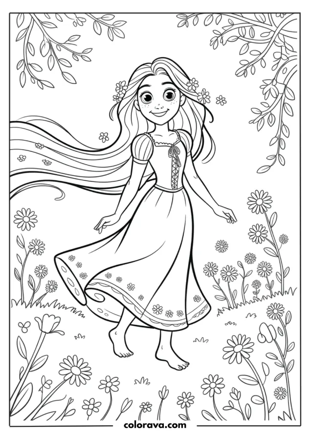 Rapunzel Coloring Pages