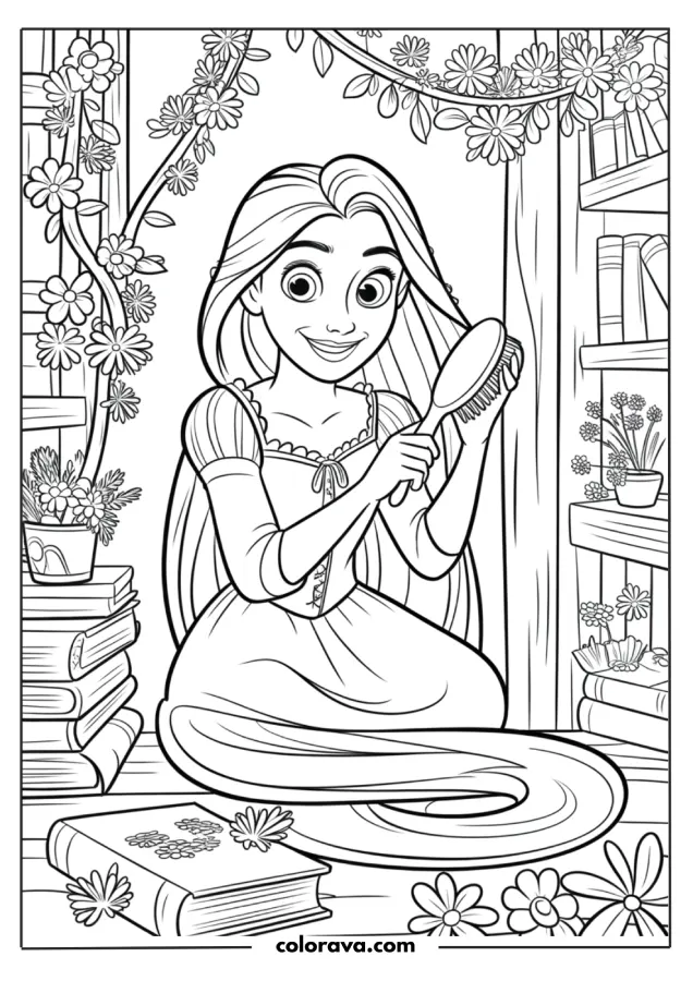 Rapunzel Coloring Pages