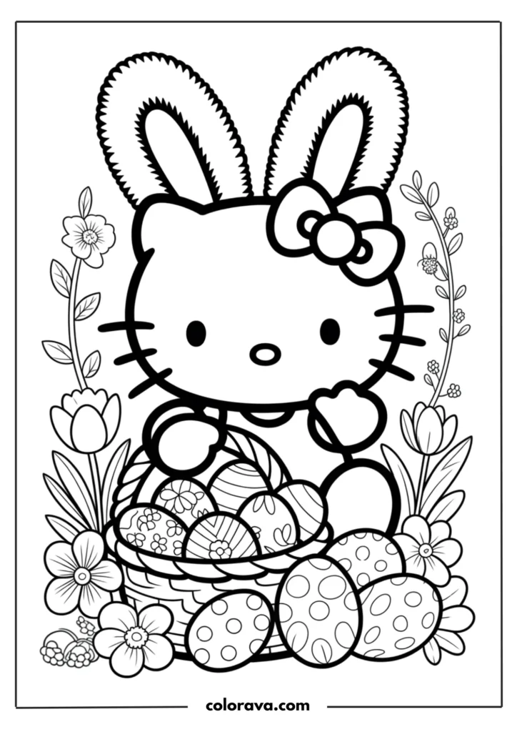 halloween hello kitty coloring pages