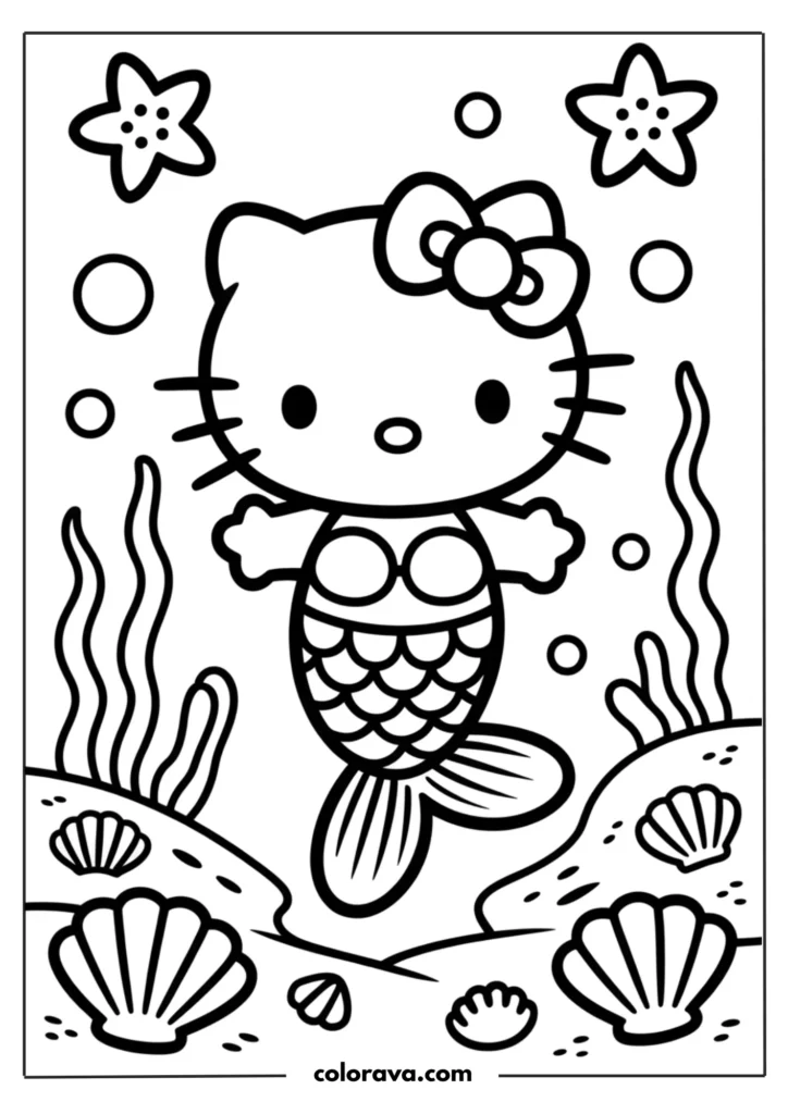 halloween hello kitty coloring pages