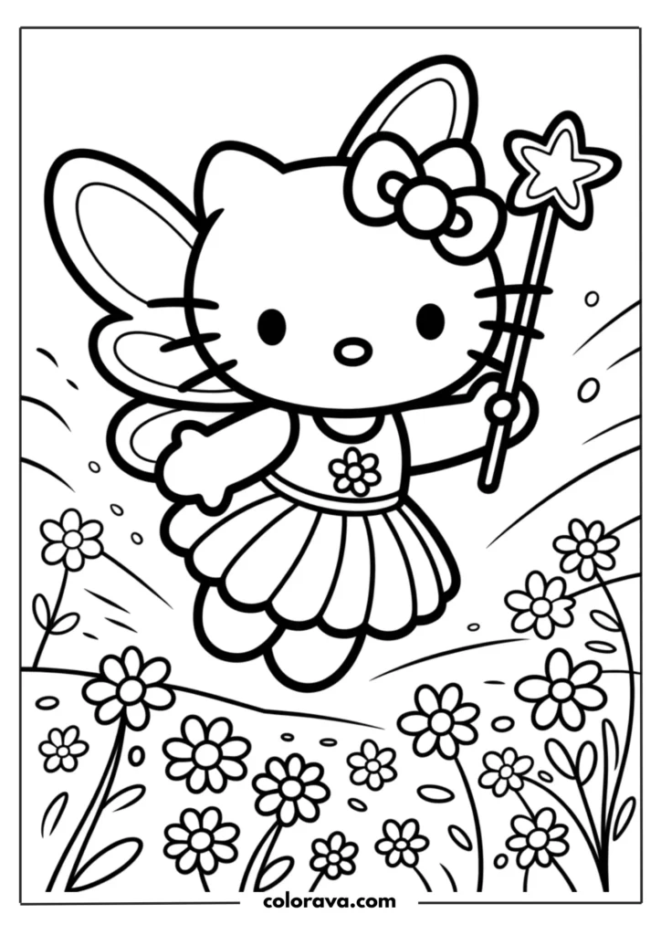 halloween hello kitty coloring pages