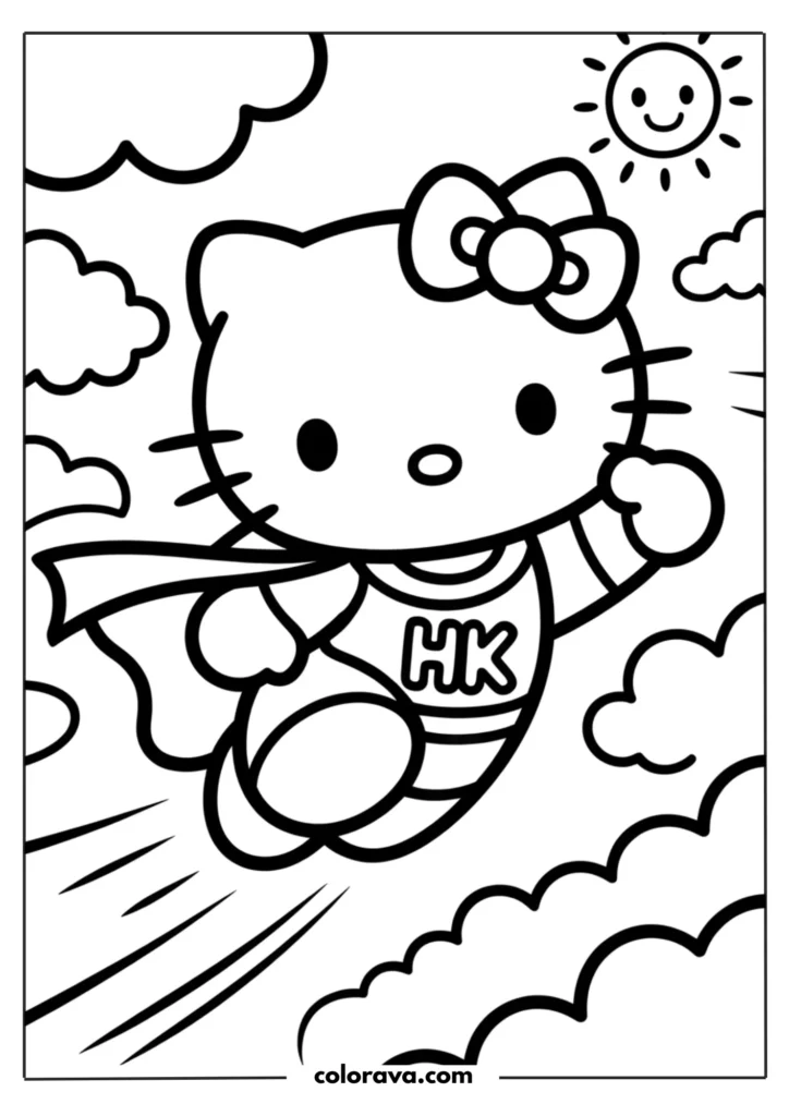 halloween hello kitty coloring pages