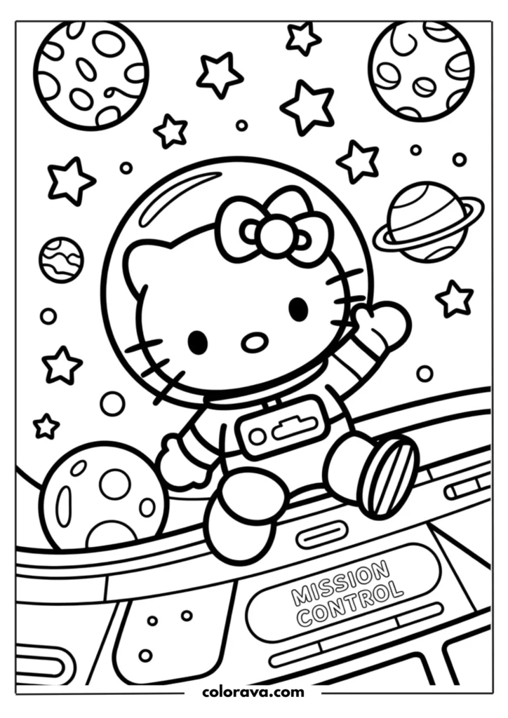 halloween hello kitty coloring pages