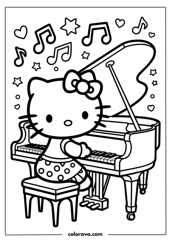halloween hello kitty coloring pages