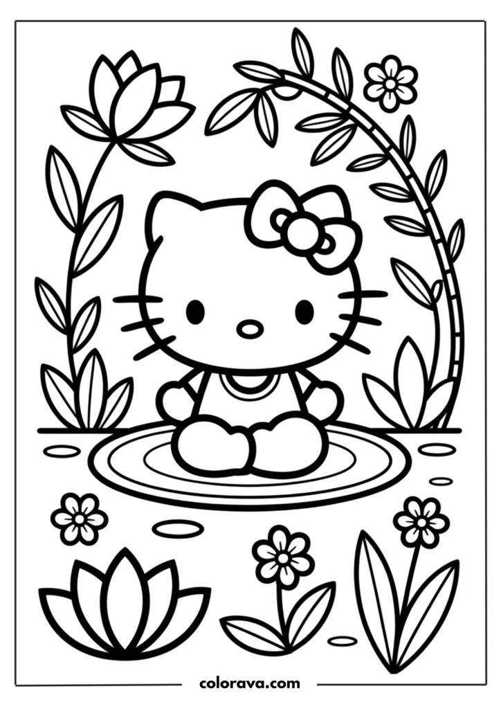 halloween hello kitty coloring pages