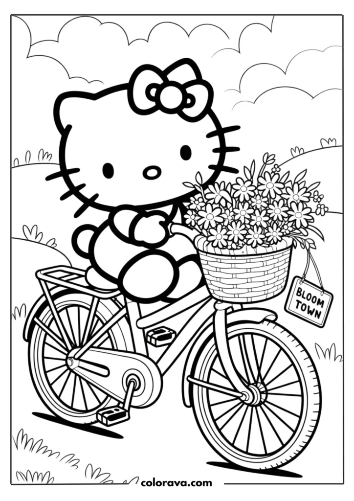 halloween hello kitty coloring pages