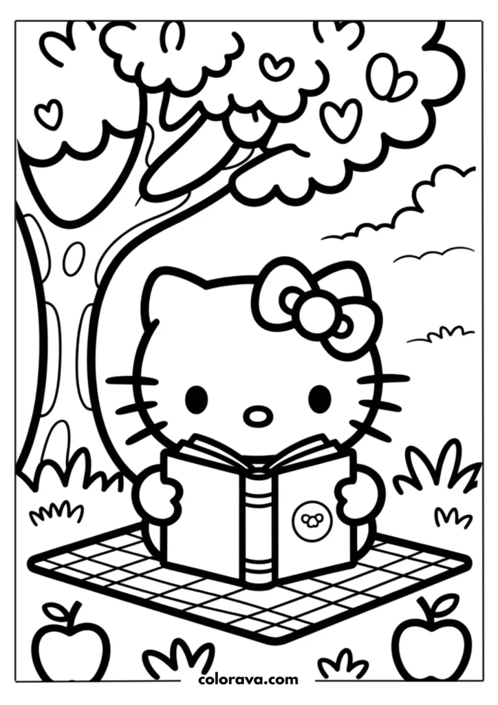 halloween hello kitty coloring pages