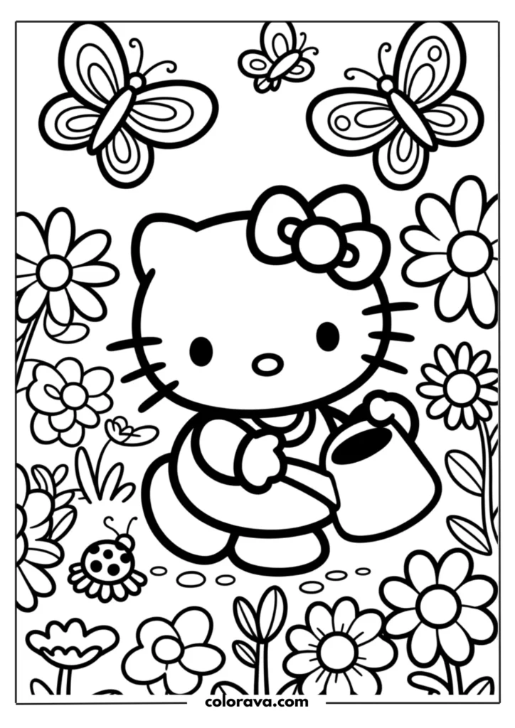 halloween hello kitty coloring pages