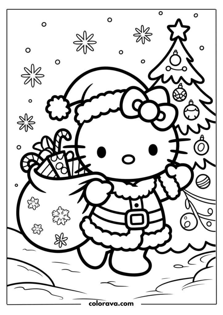 halloween hello kitty coloring pages