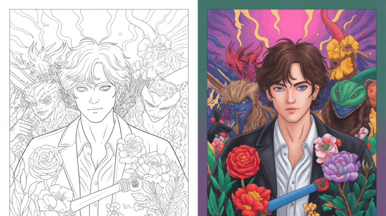 Kpop Demon Hunters Coloring Pages,Kpop coloring pages,Kpop Demon Hunter kpop demon hunters coloring pages