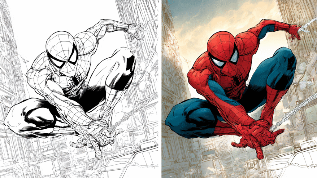 spiderman coloring page