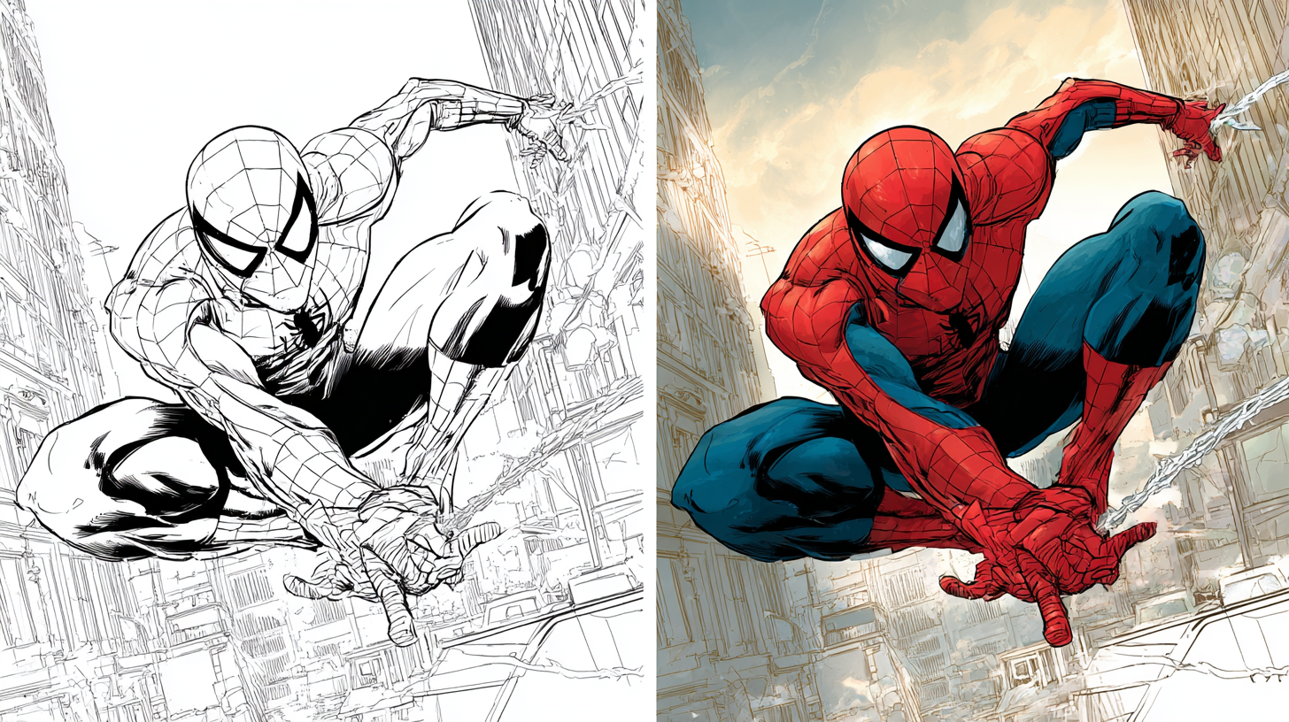 spiderman coloring page