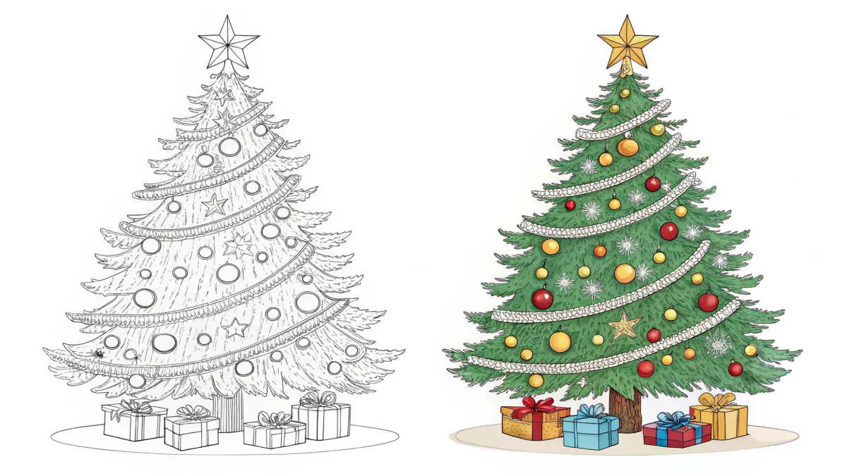 christmas tree coloring pages christmas tree coloring pages