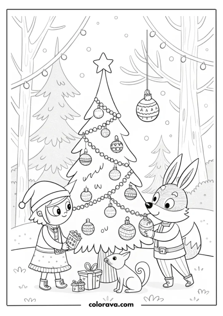 christmas tree coloring pages Christmas Tree Coloring Pages