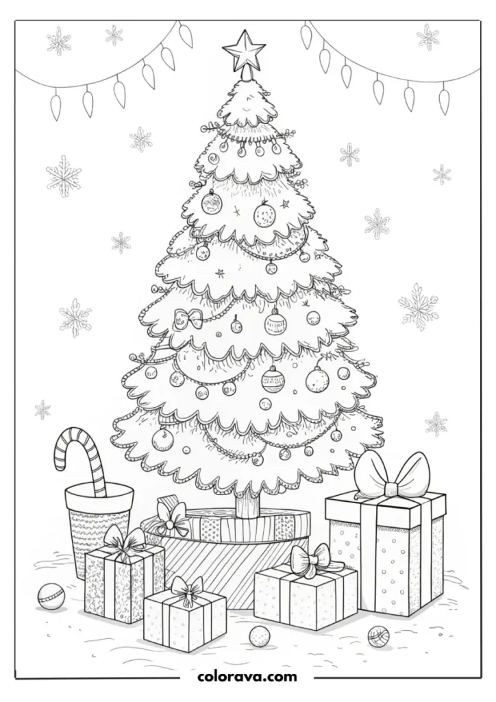 christmas tree coloring pages Christmas Tree Coloring Pages