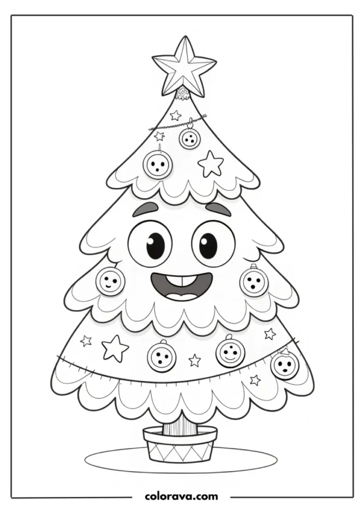 christmas tree coloring pages Christmas Tree Coloring Pages