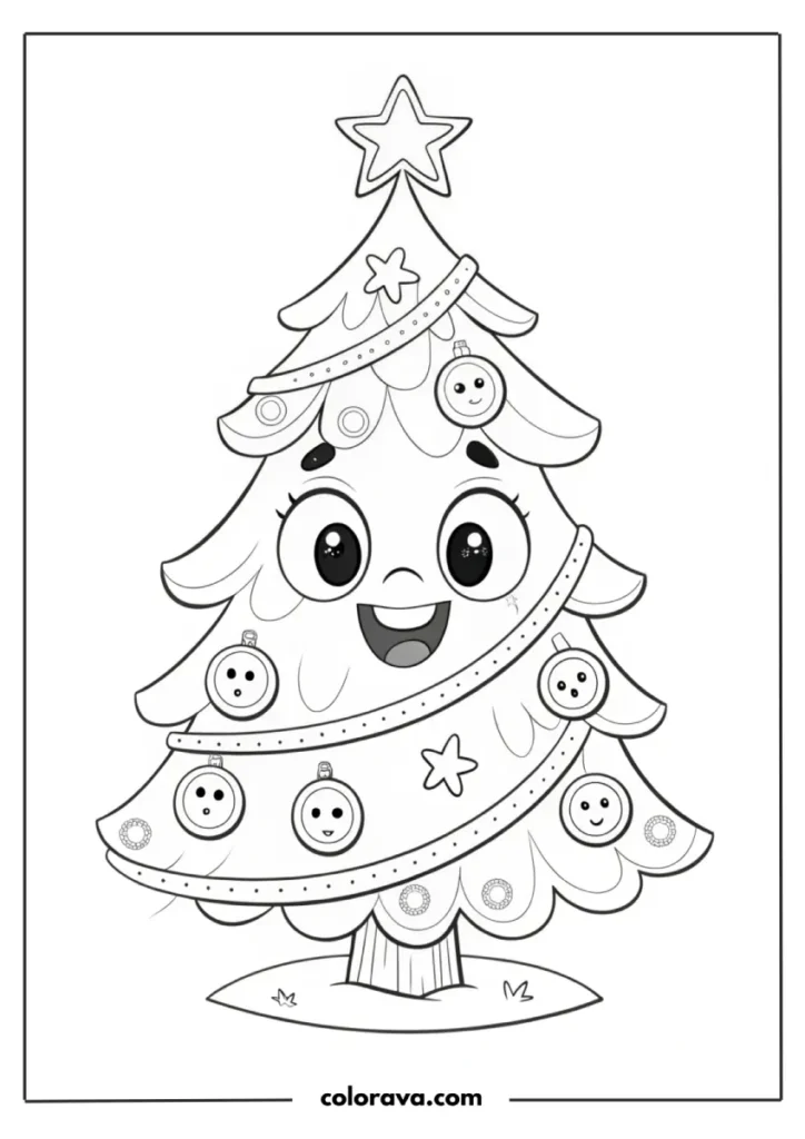 christmas tree coloring pages Christmas Tree Coloring Pages