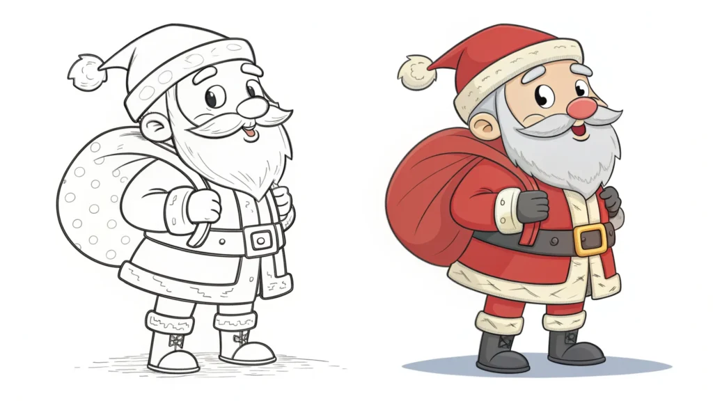 Santa coloring page