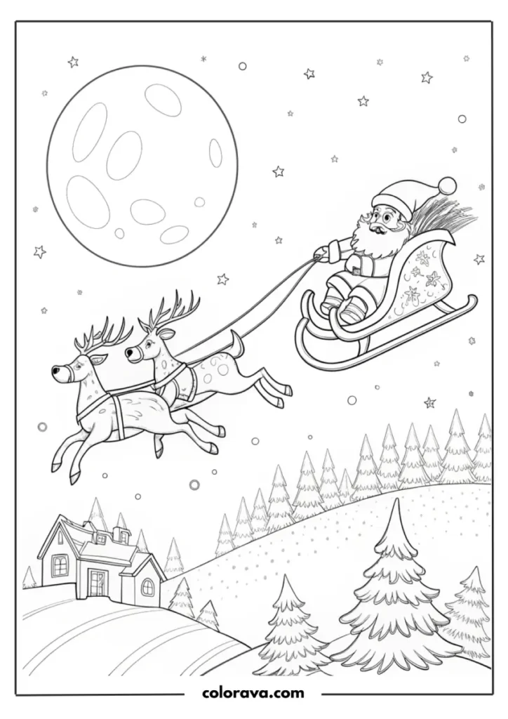 Santa Coloring Pages