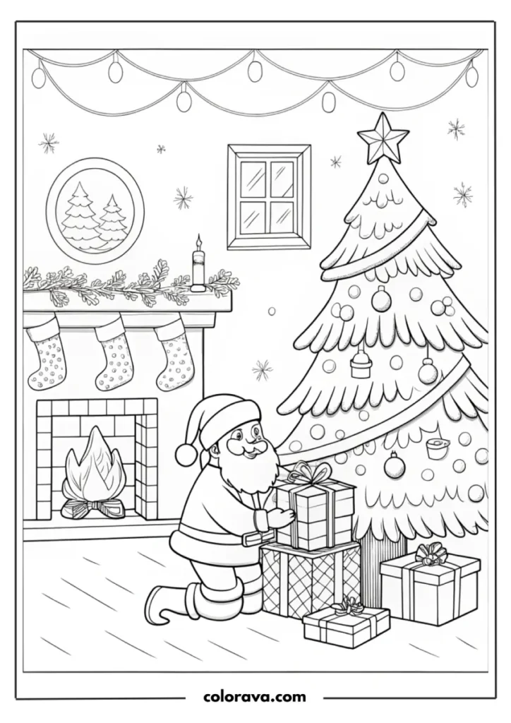 Santa Coloring Pages