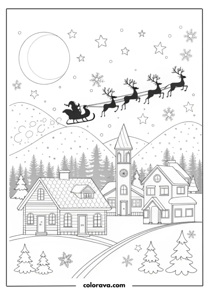 Santa Coloring Pages