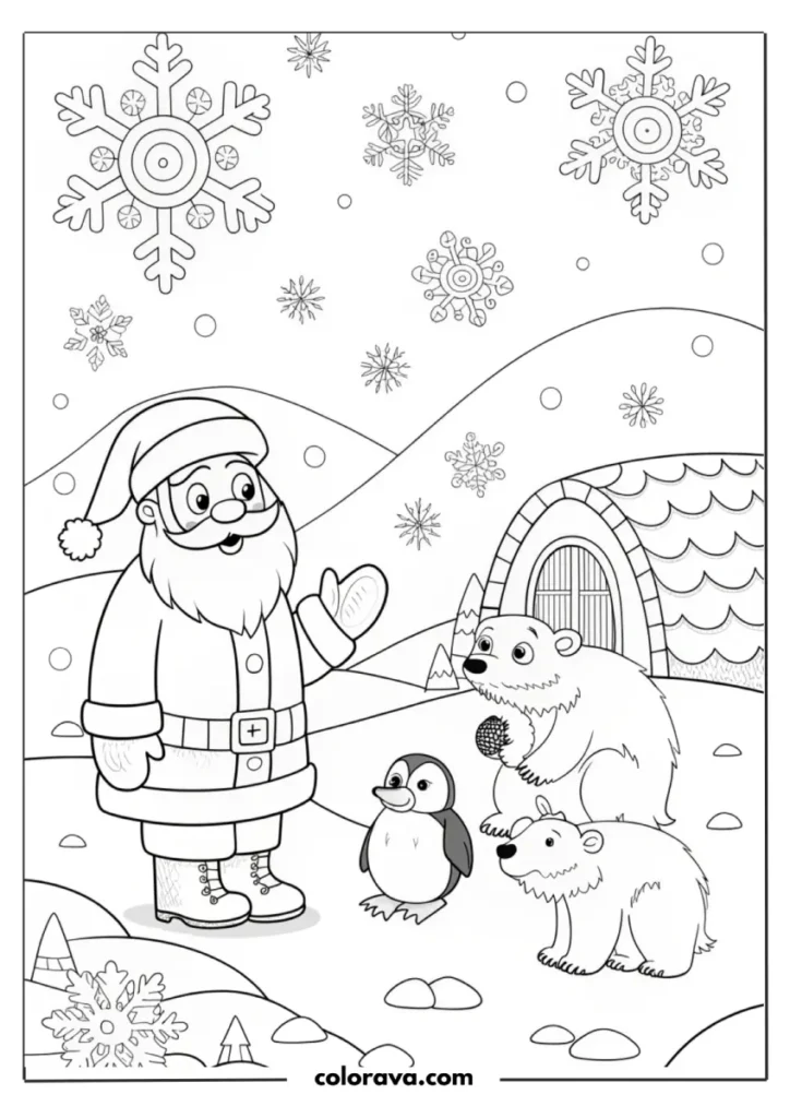 Santa Coloring Pages