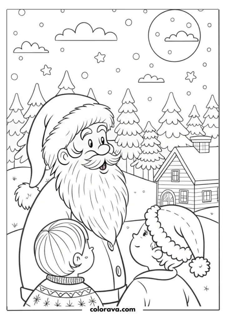 Santa Coloring Pages