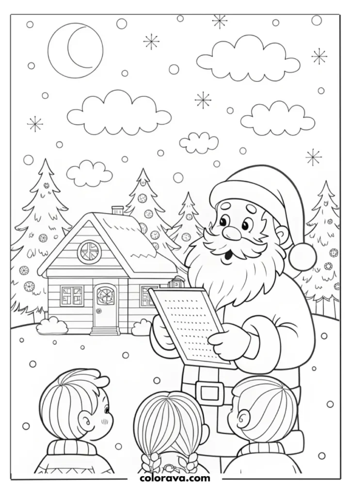 Santa Coloring Pages