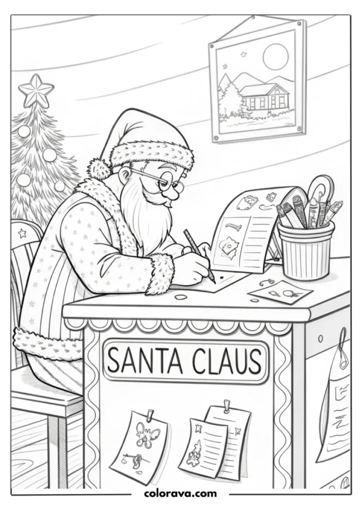 Santa Coloring Pages