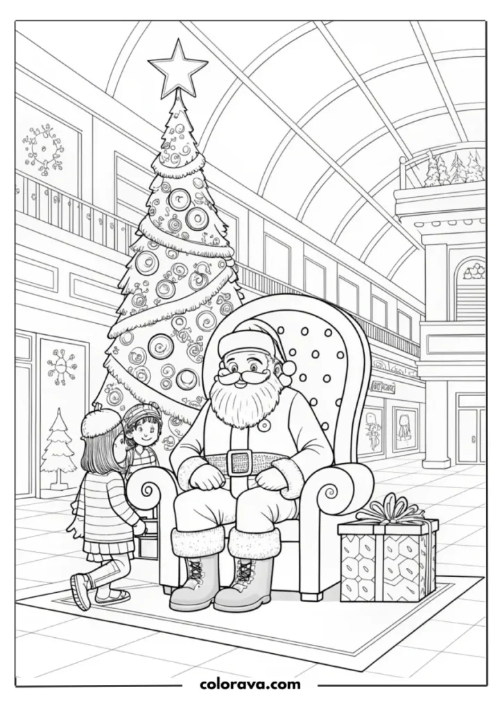 Santa Coloring Pages